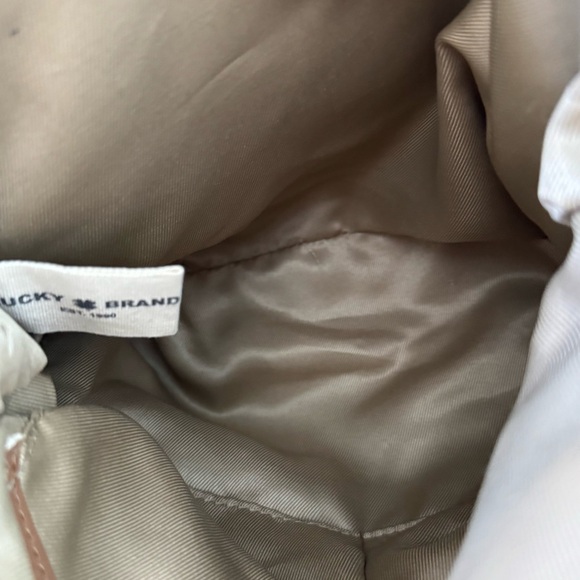 Lucky Brand Tan Crossbody Bag foldover magnet cognac piecetrain leather - Picture 9 of 15